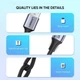 Дата кабель USB 2.0 AM to USB-C 1.0m US288 Aluminum Braid Black Ugreen (60126) (346918) - зображення 7