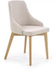Krzesło do kuchni i salonu Halmar Toledo Beżowe/Dąb miodowy (5905248122642) - obraz 1