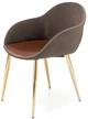 Стілець для кухні та вітальні Halmar K304 Темно-сірий з коричневим (5905248118058) - зображення 5