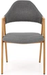 Стілець для кухні та вітальні Halmar K344 з підлокітниками Сірий (5905248118522) - зображення 3