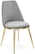 Стілець для кухні та вітальні Halmar K460 із золотим каркасом Сірий (5905248119895) - зображення 3