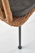 Krzesło do kuchni i salonu Halmar K400 z rattanu Naturalne/Popielate (5905248119314) - obraz 2