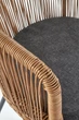 Krzesło do kuchni i salonu Halmar K400 z rattanu Naturalne/Popielate (5905248119314) - obraz 3