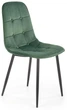 Стілець для кухні та вітальні Halmar K417 Темно-зелений (5905248119567) - зображення 1