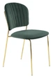 Krzesło do kuchni i salonu Halmar K499 ze złotym stelażem Ciemnozielone (5905248136946) - obraz 1