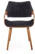 Стілець для кухні та вітальні Halmar K396 із підлокітниками Горіх/Чорний (5905248121546) - зображення 4