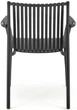 Krzesło do kuchni Halmar K492 plecione z podłokietnikami Czarne (5905248125889) - obraz 14