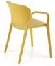 Krzesło do kuchni Halmar K491 plastikowe z podłokietnikami Musztardowe (5905248125865) - obraz 12