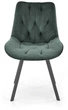 Стілець для кухні та вітальні Halmar K519 обертальний Темно-зелений (5905248126381) - зображення 7