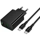 Мережевий зарядний пристрій Hoco CS94A Leader PD20W+QC3.0 (1USB-A/1C) + кабель Type-C to Type-C Black - изображение 2