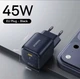 Мережевий зарядний пристрій Baseus EnerFill FN22 GaN 45W Type-C (PD 3.0 / QC 3.0), швидка зарядка, Black - зображення 2