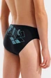 Плавки-слипы для мальчиков Arena TALES SWIM BRIEFS черный, бирюзовый Дит 140 см - изображение 5