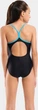 Купальник слитный для девушек Arena SWIMSUIT LIGHT DROP SOLID черный Дети 116 см - зображення 4