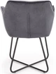 Стілець для кухні та вітальні Halmar K377 на полозках Сірий (5905248118935) - зображення 8