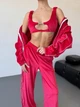 Женский костюм тройка красный 42-46 р1349.007 - изображение 5