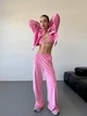 Женский костюм тройка розовый 42-46 р1349.007 - изображение 6