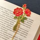 Металева закладка для книг у формі квітів "Троянди", закладинка для книги. мк-0037 - зображення 1