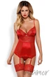 Корсет Obsessive Lovica corset S/M Червоний - зображення 1