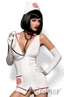 Костюм лікаря Obsessive Emergency dress_stetoskop 2XL Білий - зображення 1