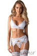 Комплект с поясом Obsessive 810-SEG-2 set L/XL Белый - изображение 1