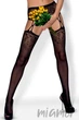 Чулки сетка с ажурным поясом Obsessive stockings S206 S/M/L Nero - изображение 1