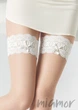 Панчохи з контрастною коронкою Marilyn COCO I16 3/4 Visone/White - зображення 2