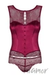 Корсет со шнуровкой Obsessive Miamor corset S/M Бордо - изображение 3
