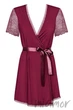 Халат с кружевом Obsessive Miamor robe S/M Бордо - изображение 2