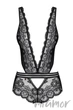 Боди Obsessive 853 teddy L/XL Черный - изображение 3
