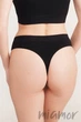 Трусики-стринг бесшовные фактурные Giulia String briefs Grain S/M Черные - изображение 2