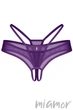 Трусики прозрачные с вырезами Obsessive Vibres XXL/XXXL Фиолетовые - изображение 3