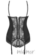 Корсет з трусиками Obsessive Heartina corset L/XL Черный - изображение 4