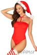 Комплект новогодний Obsessive Kissmas Teddy S/M Красный - изображение 1