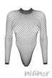 Боді-сітка з відкритою спиною Obsessive B125 S/M/L Чорне - зображення 5