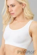 Tоп бесшовный на широких бретелях Giulia Classic top Bianco L/XL Белый - изображение 3