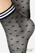 Шкарпетки з візерунком "Сердечки" Lores Gioco Calzino 20d One Size Nero/Bianco - зображення 2