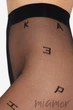 Колготки с узором "Буквы" GATTA Letters 01 20den 2 Nero - изображение 4