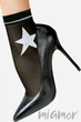 Носочки с рисунком "Звезда" Lores Stella Bianca 20den Calzino One Size Nero - изображение 2