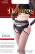 Чулки-колготки в сетку с кружевным поясом DOLORES Erica Rete 1/2 Nero - изображение 4
