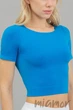 Tоп бесшовный с короткими рукавами Giulia Crop T-Shirt Amparo blue S/M Синий - изображение 2