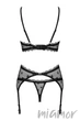 Комплект с широким поясом для чулок Obsessive Astralya set L/XL Черный - изображение 4