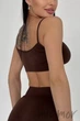 Tоп бесшовний на тонких бретелях Giulia Cami Top ROCKY ROAD L/XL Темно-коричневий - изображение 2