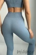 Легінси безшовні в рубчик InSecret Leggings Basic Ribbed FADED DENIM L/XL Сіро-блакитні - зображення 2