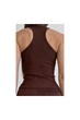 Майка-борцовка в рубчик InSecret Canota Ribbed Sport Black Coffee S/M Темно-коричнева - зображення 5