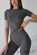 Футболка женская бесшовная InSecret T-Shirt Basic Poppy Seed S/M Темно-сіра - изображение 1