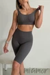Велосипедки удлиненые в рубчик InSecret Tracks Ribbed Basic Long Poppy Seed XXL Темно-серые - изображение 2