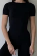 Футболка женская бесшовная InSecret T-Shirt Basic Black L/XL Черная - изображение 2