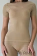 Футболка жіноча безшовна InSecret T-Shirt Basic Nude S/M Бежева - зображення 1