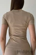 Футболка жіноча безшовна InSecret T-Shirt Basic Nude S/M Бежева - зображення 3