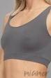 Топ безшовний на широких бретелях Giulia Tank top POPPY SEED S/M Темно-серый - изображение 3